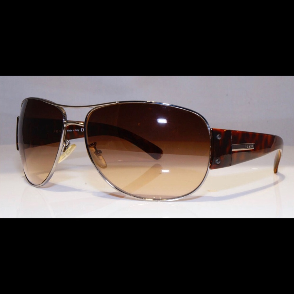 Prada Designer Aviator Sunglasses Tortoise Brown